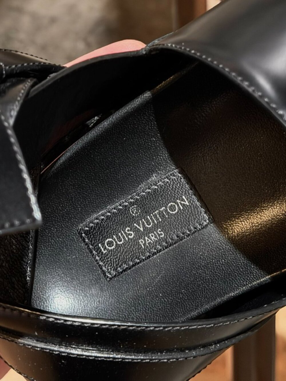 Louis Vuitton 2016 Black Leather Samourai Chunky Platform Sandals - Picture 9 of 12